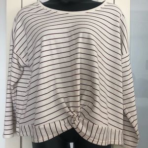 Old Navy Striped Twist-hem relaxed sweatshirt